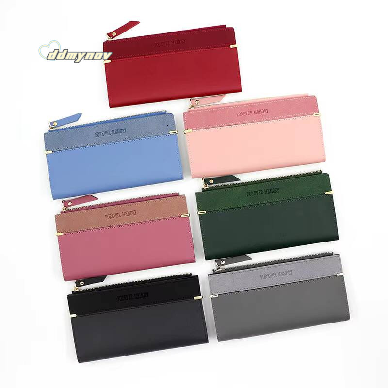 Fashion Long Korean Style Brand Women Zipper Ladies Phone Wallet Two Fold Female Coin Purse Card Holders ddmynov