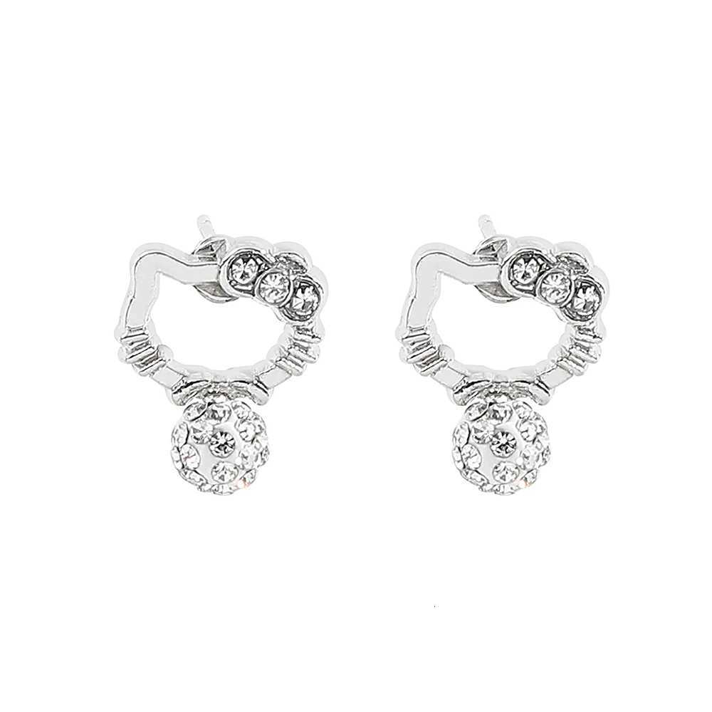 Sanrio Hello Kitty Earrings Fashion Cute Kitty Cat Ear Studs For Friends Womens Birthday Jewelry Gifts w250716