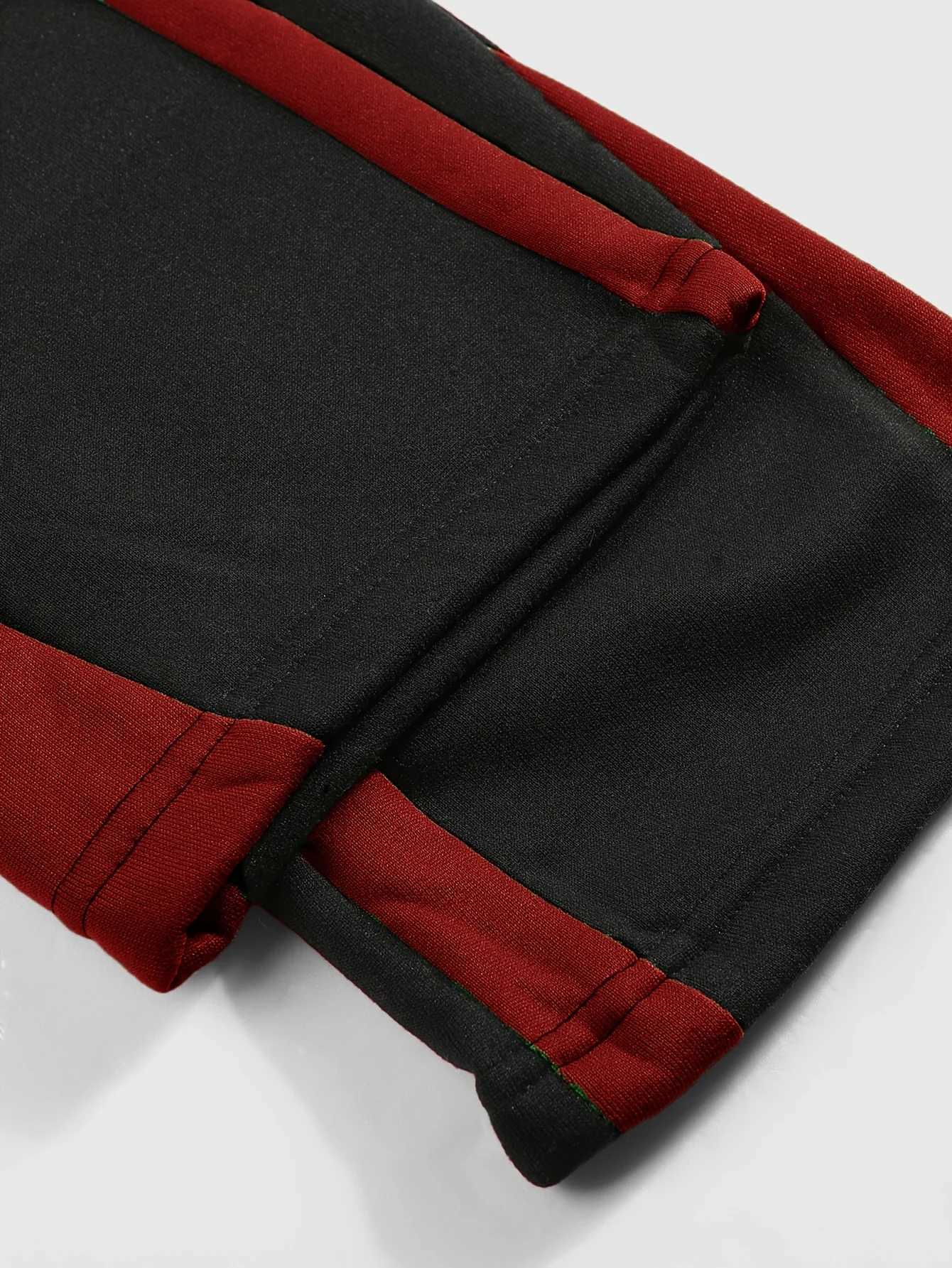 Mens Street Fashionable Slightly Flared Sweatpants with Striking Red Flame Prints Artfully Crafted from Polyester Fabric y250716