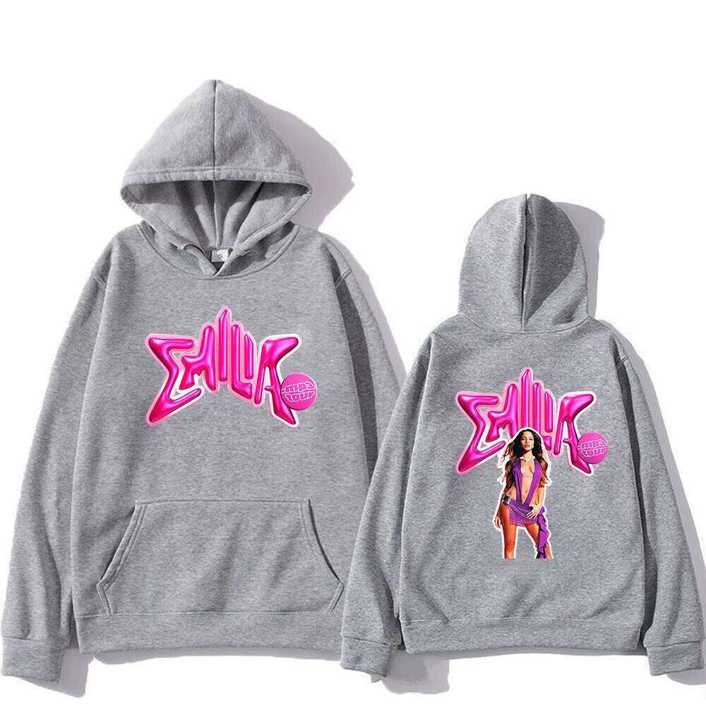 Designer Leisure High Quality Emilia Mernes Hoodie Fashion Album MP3 Women/men Haruku Aesthetic Hoodies Unisex Autumn Winter Pullover Sweatshirt Vinta