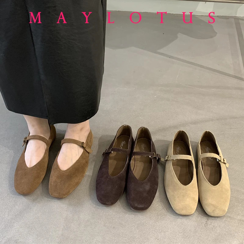 Autumn Fashion Flat Ballet Shoes Women Shallow Ballet Leather Round Toe Female Ballerina Soft Moccasin Mary Janes Shoes 250712