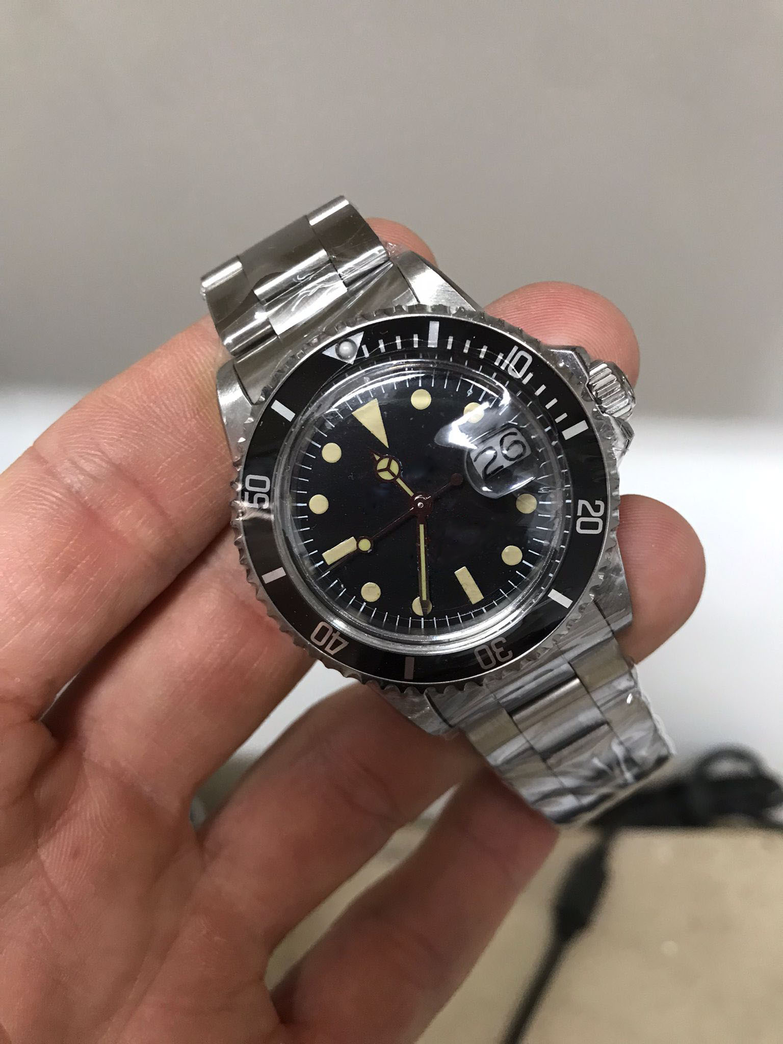 Top Maker Watch 16610 40mm Black Dial Sapphire Automatic Mechanical Luminescent Men Men's Wristwatch Watches