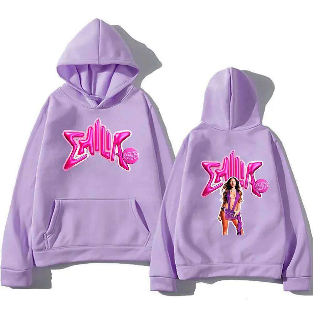 Designer Leisure High Quality Emilia Mernes Hoodie Fashion Album MP3 Women/men Haruku Aesthetic Hoodies Unisex Autumn Winter Pullover Sweatshirt Vinta