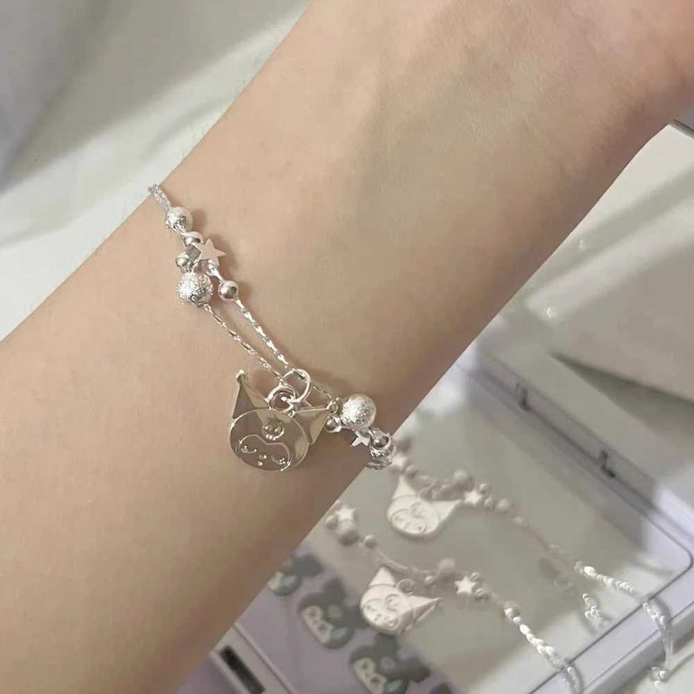 Sanrio Kawaii Sanrio Hello Kitty Kuromi Decorative Bracelet Cartoon Kt Cat Student Fashion Simple Charm Girls Jewelry Accessories Gifts w250716