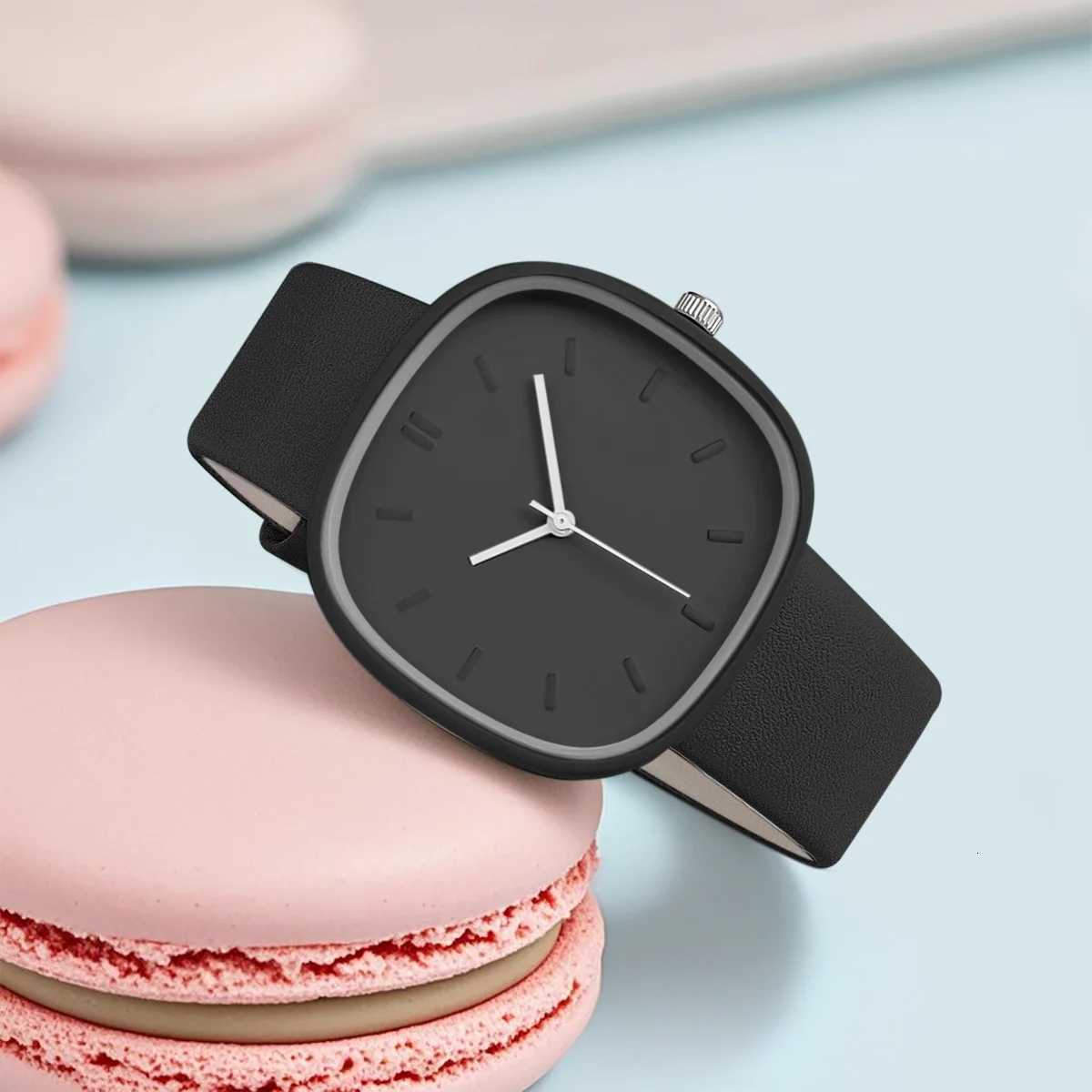 Fashionable Luxury Popar Minimalist PU Leather Quartz Mens Bracelet Holiday Gift Y250715