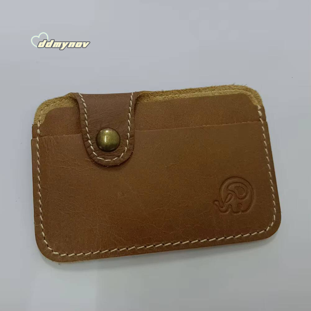 Wholesale Retro Leather Wallet Men Business Bank Holder Thin Credit Card Case Convenient Small Cards Pack Cash Pocket ddmynov
