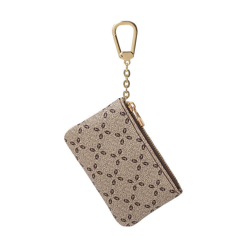 New Decorative Small Hanging Women's Key Bag Simple Printed Mini Card Holder Coin Purse
