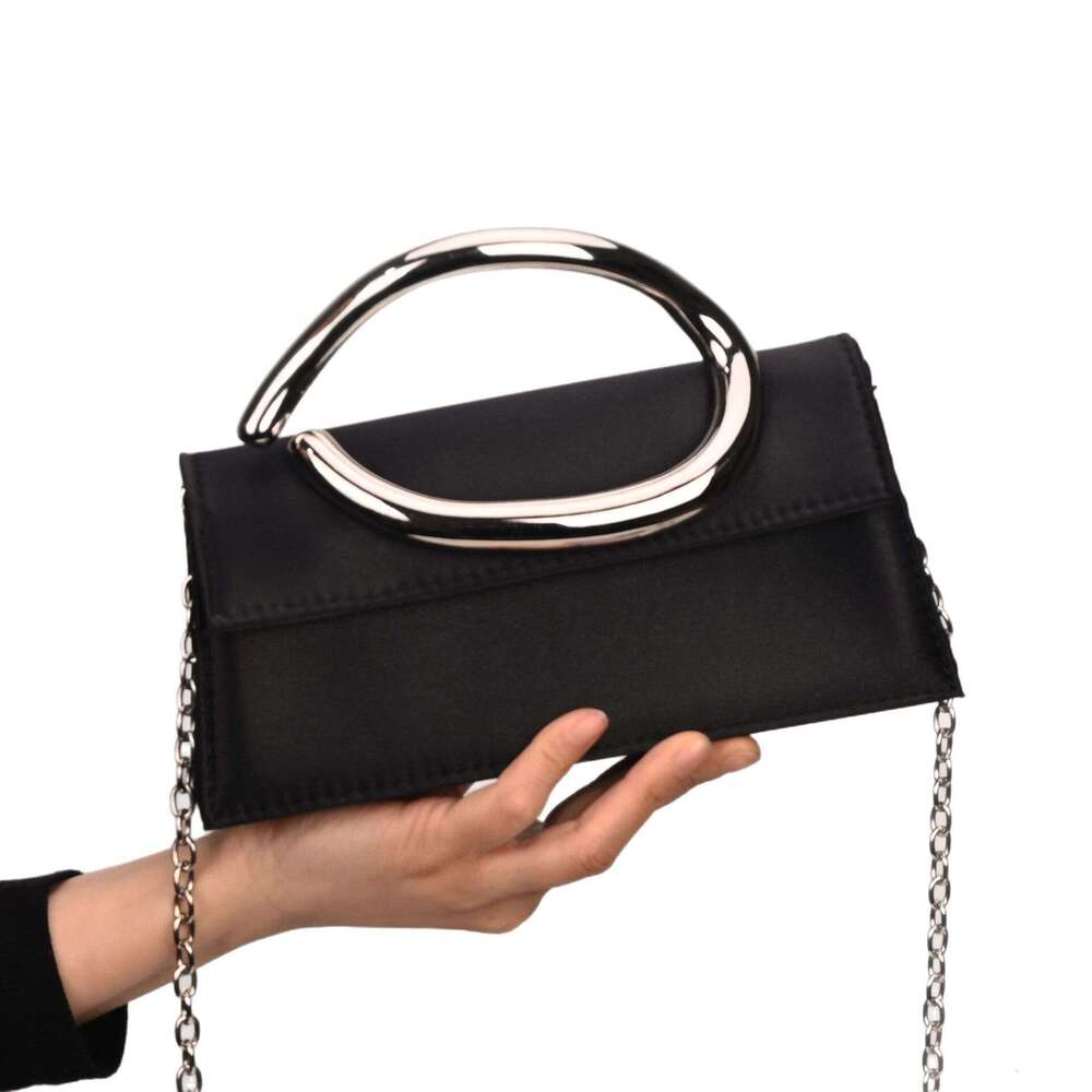 2025 New French Style Handbag Small Square Niche Fashion Personality Shoulder Satin Crossbody Women's Bag Hot