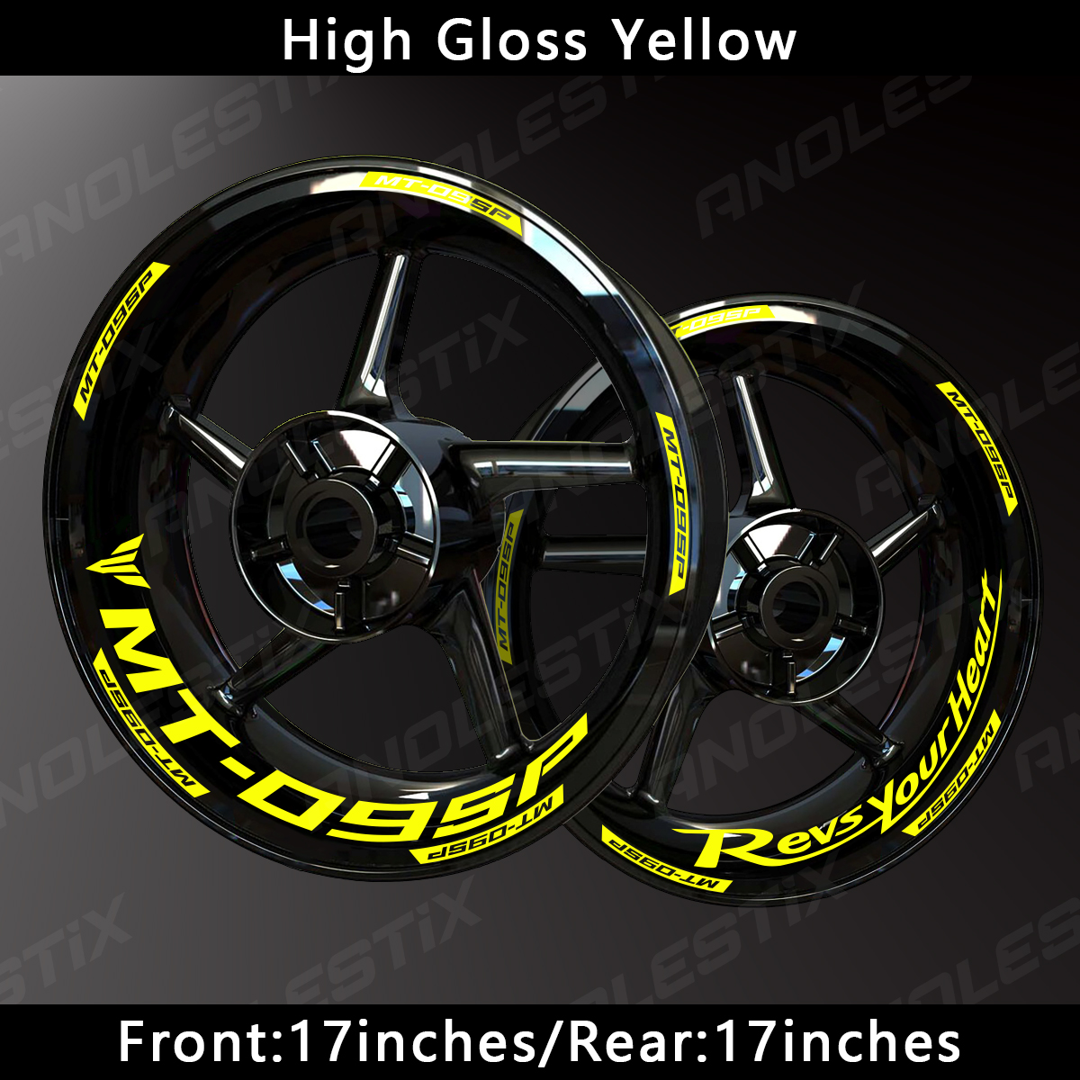 AnoleStix Customized Reflective Motorcycle Wheel Sticker Hub Decal Rim Stripe Tape For YAMAHA MT-09 SP MT09 SP