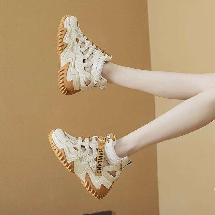 Pre-Order Trendy Dad Shoes for Women Summer 2024 New Hollow Mesh Versatile Thick-Soled Casual