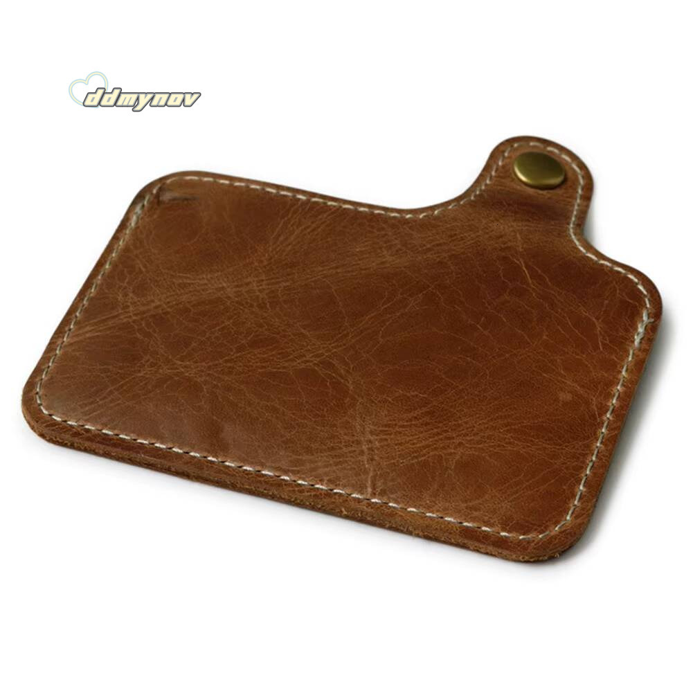 Wholesale Retro Leather Wallet Men Business Bank Holder Thin Credit Card Case Convenient Small Cards Pack Cash Pocket ddmynov