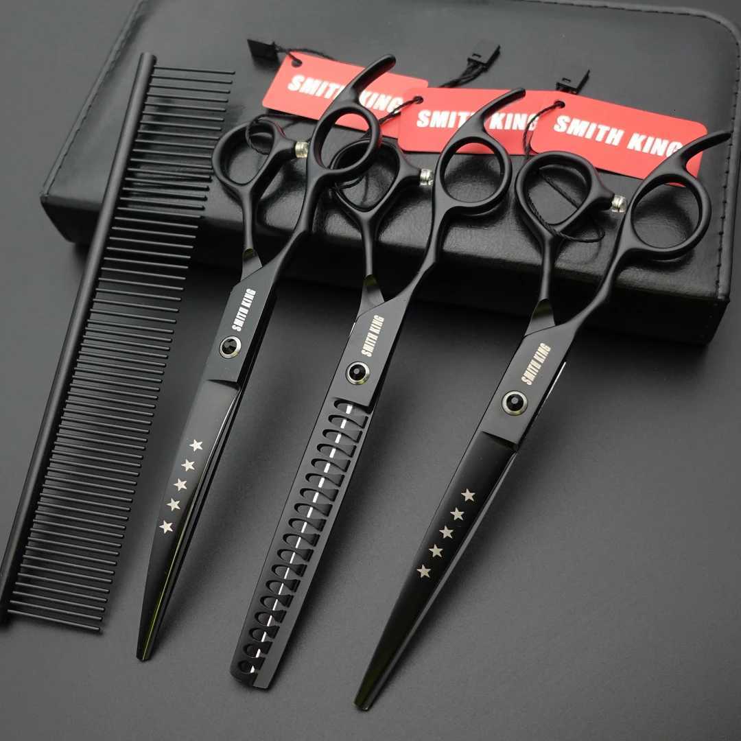 7 inch Left-handed Pet Grooming Scissors 7 Straight/curved/thinning/chunkers W250716