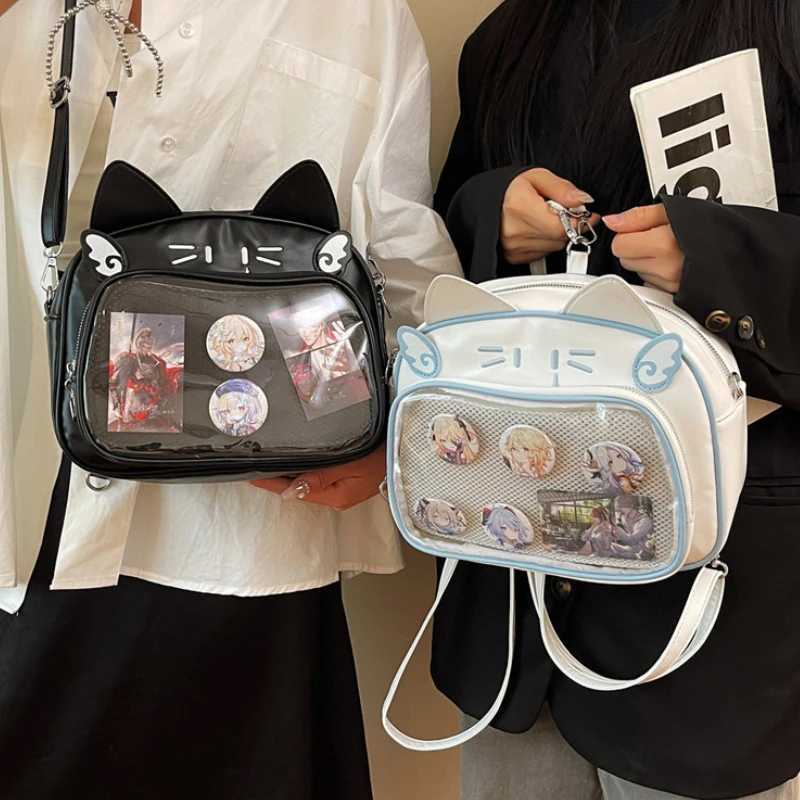 Y2K Japanese Ita Bag 2025 New Ita Backpacks Cute Girls Transparent Shoulder Crossbody Bags JK School Bags