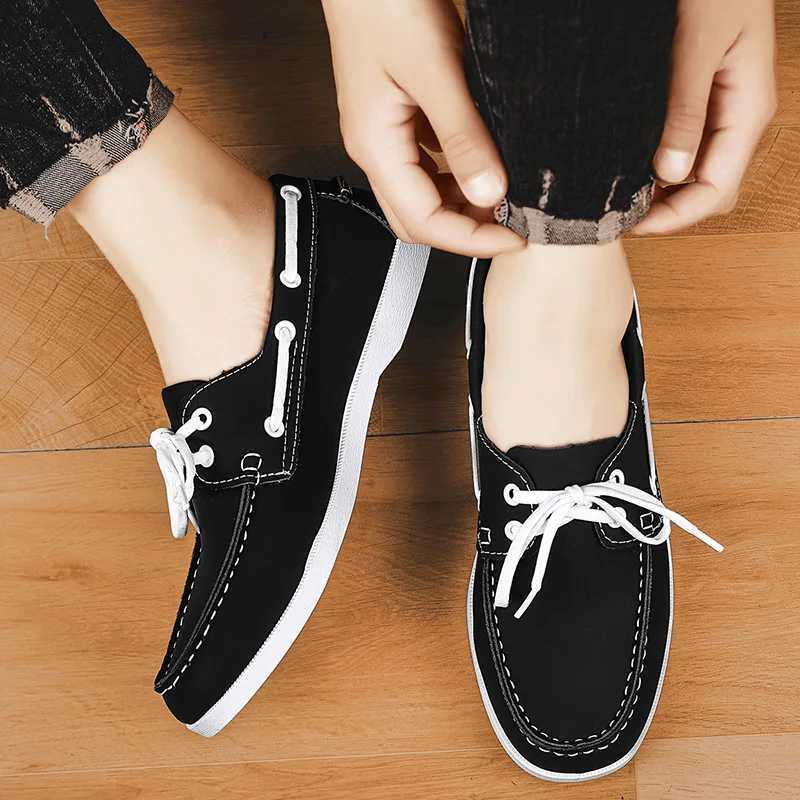 igh Quality Black Leather Casual Shoes for Man Moccasins Designer Business Boat Shoes Men Comfort Flats Mens Driving Shoes W250716