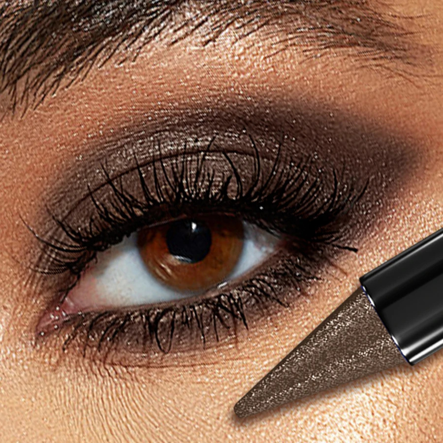 1pc Smoky Dark Brown Eyeshadow Pencil Stick Waterproof Pearlescent Metallic Glitter Eye Shadow Pen Eye Makeup Tool Women Gifts 250712