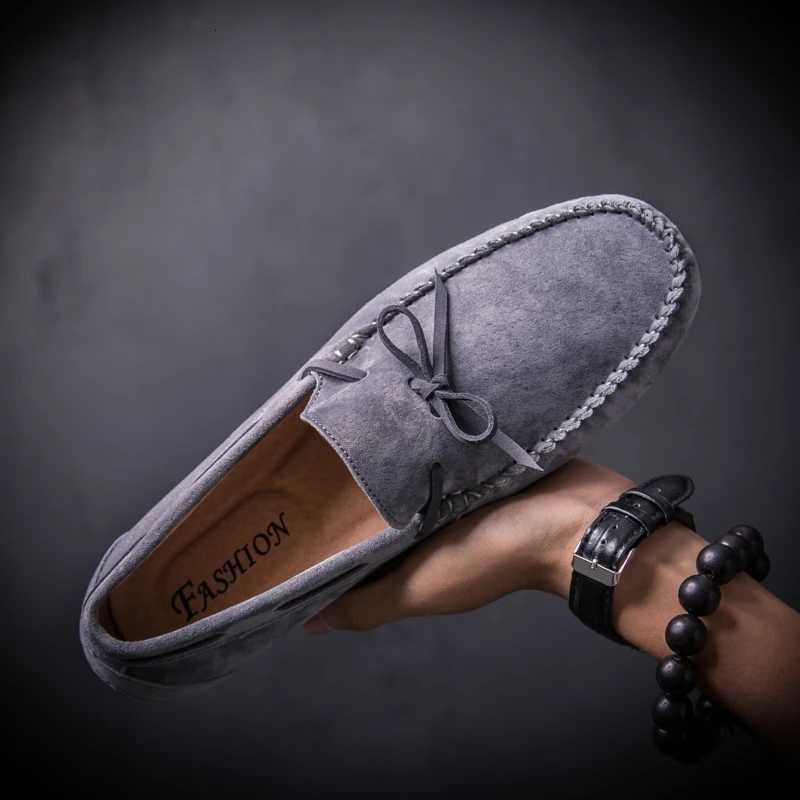 2025 Wearable Fashion Men Moccasins Penny Loafers High Quality Suede Leather Shoes Men Slip On Flats Gommino Driving Shoes W250716
