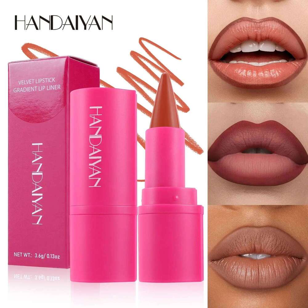 Tapered Gradient Liner Matte Brown Veet Lipstick Pen Waterproof Non Sticky Contouring Tint Lipliner Crayon Lip Makeup X250716