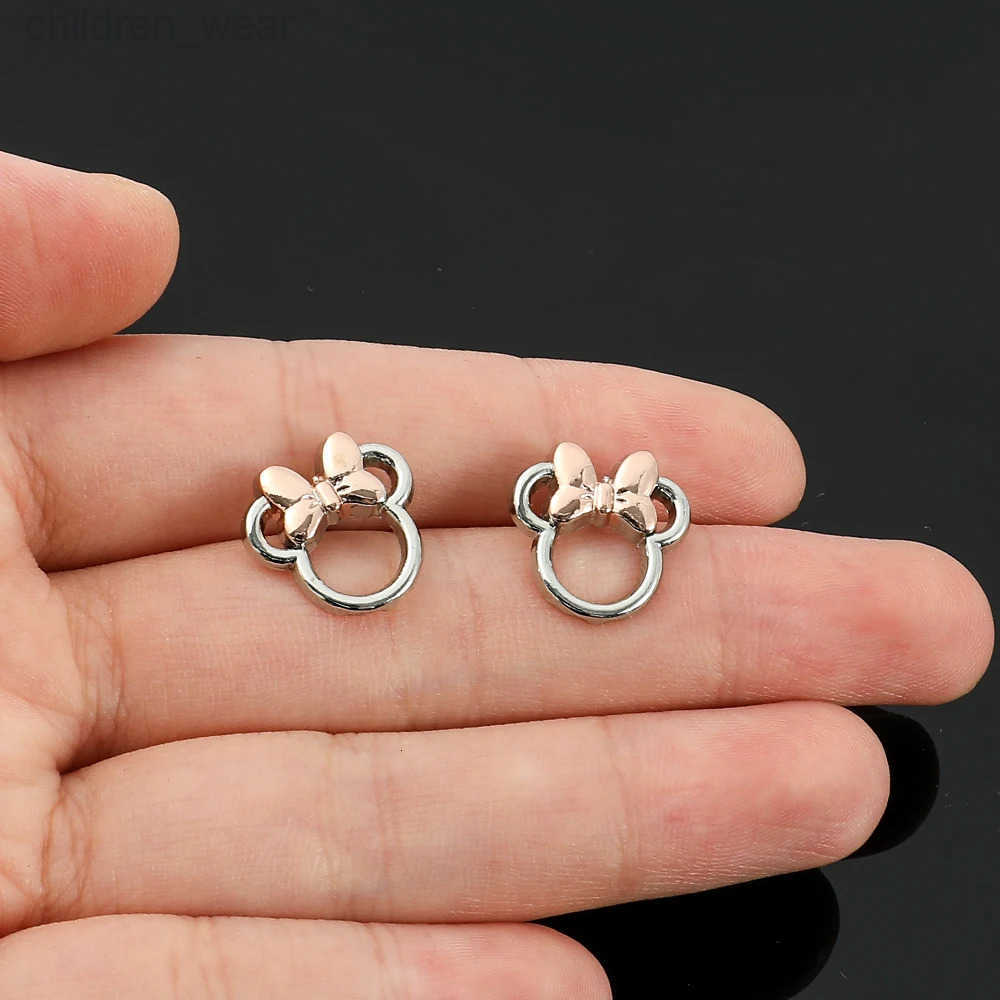 Disney Mickey Ear Studs Earrings Luxury Charm Jewelry Mickey Mouse Bowknot Earrings Fashion Accessories for Party Gifts W20250716