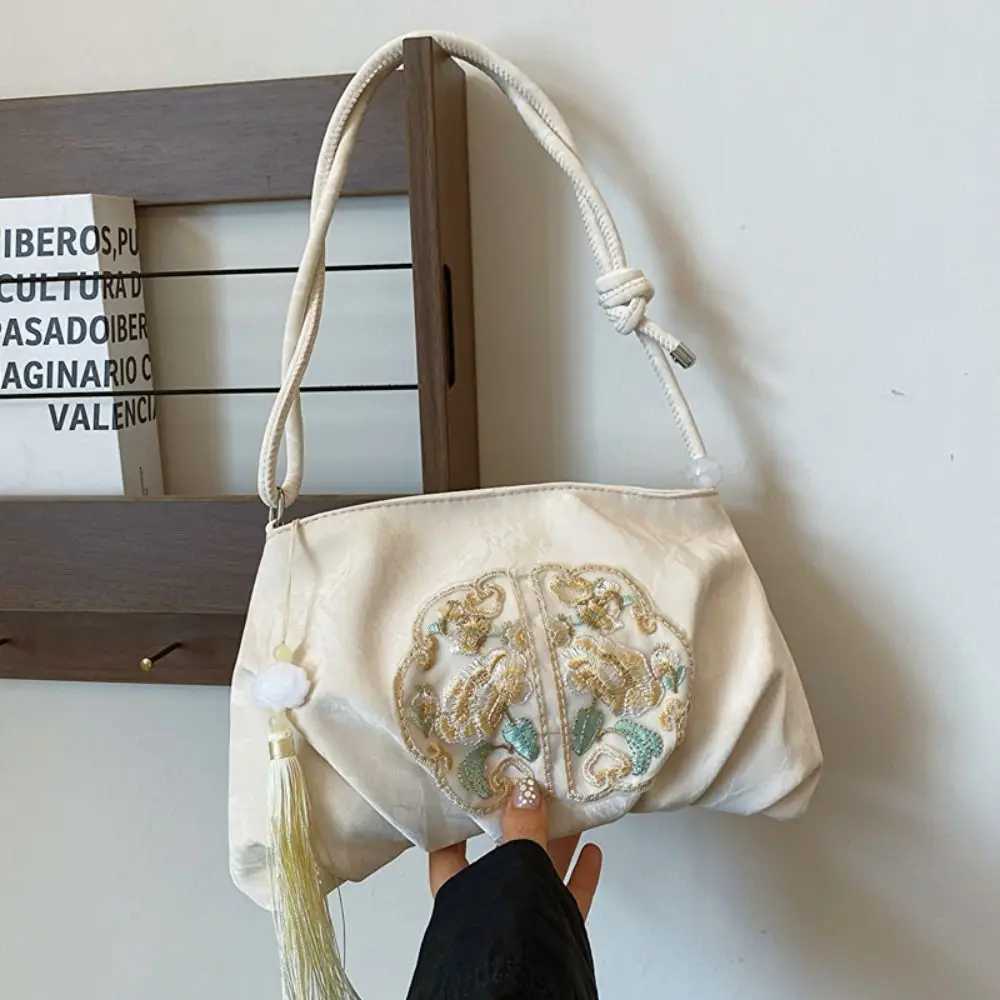 Package Satchel Soft Embroidery Bag Chinese Style Tote Bag Large Capacity Handbags for Children