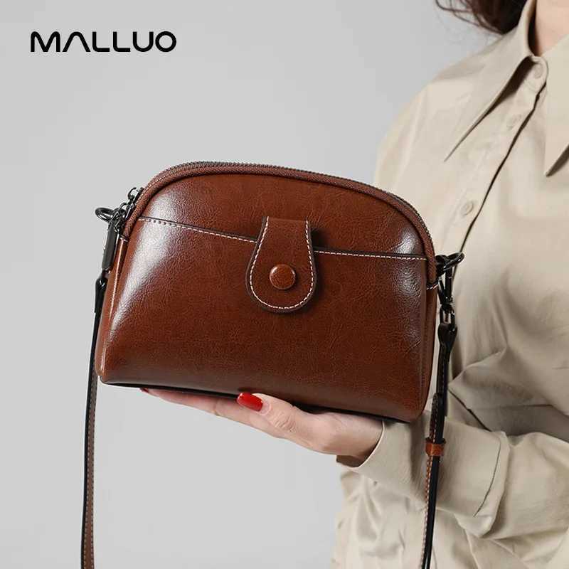 Cowhide Genuine Leather Messenger Bag for Women Versatile Shoulder Handbag Female Phone Crossbody Bags for Ladies Purse