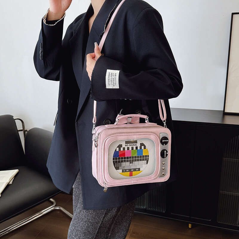 TV Shoulder 2025 Spring New Mori Style Cute Girl Large Capacity Handheld Transparent Jelly Bag