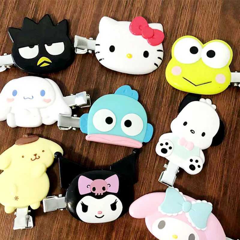 Sanrio Kawaii Sanrio Hello Kitty Bangs Clip My Melody Kuromi Cinnamoroll Purin Hair Accessories Anime Cute Cartoon Headdress Girls Giftw250716