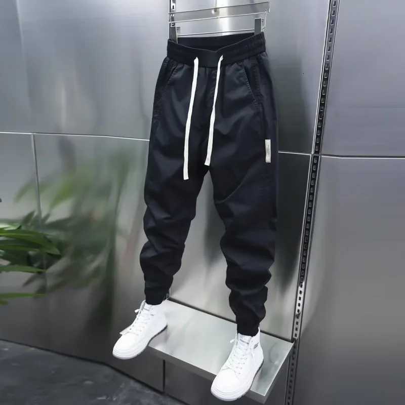 Casual Elastic Joggers Men Streetwear Tapered Ankle Pants y250716