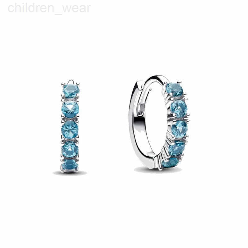 Disney New Shiny Blue and Yellow Hoop Earrings Seaside Heart Earrings Original Jewelry Gift for Women 2025 W20250716