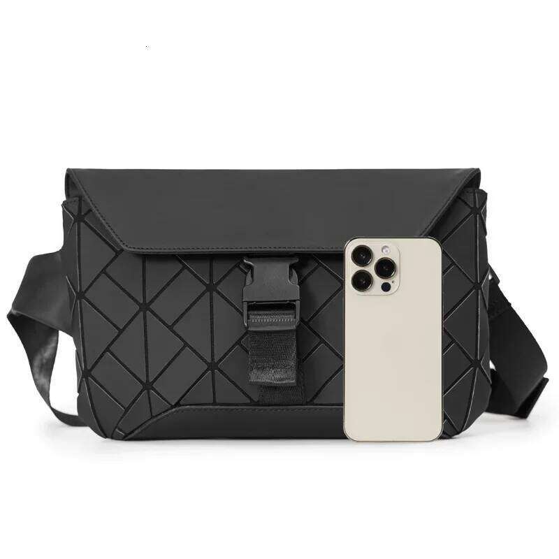 High-Quality Fashion Men's Geometric Shoulder Messenger Back Pack Waist Bag Crossbody Bags For Men Satchel