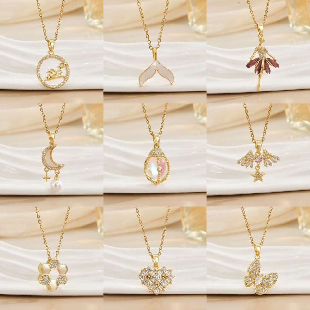 High-End Titanium Steel Necklace For Women, Unique Design, Trendy Pearl Collarbone Chain, Fashionable Versatile Accessory 9C8