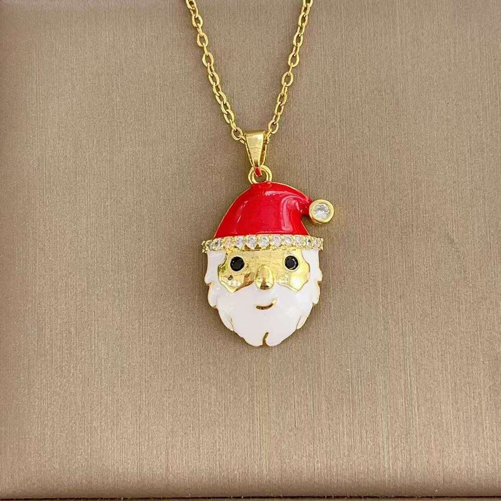 Series Necklace For Women, Versatile Fashionable Cute Santa Claus Pendant Accessory Jewelry B8d