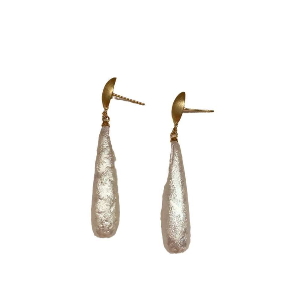 Chinese Style Elegant and Gentle New Fashion Earrings Tassel Dress Cotton Bead Long Versatile Ear Accessories
