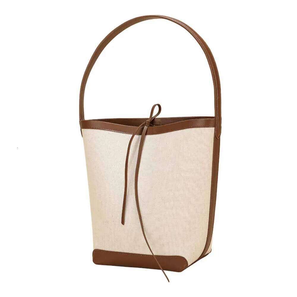 MS New 2023 Women Handbag Designer Bags Canvas Large Capacity Bucket Bag Fashion American Style Leather Casual Tote Lady