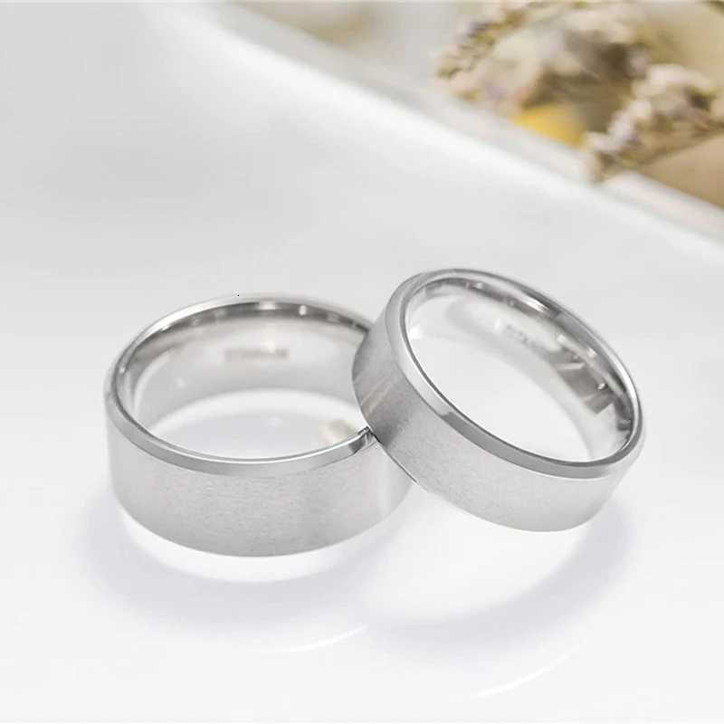Tigrade 4/6/8/10mm Silver Color Mens Titanium Ring Brushed Man Wedding Band Engagement Rings Male Jewelry Couple anel feminino S250716