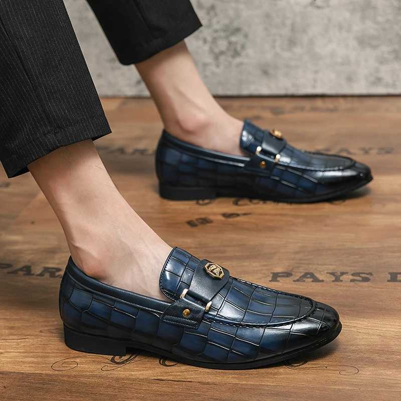 British Pointed Red Blue Odeyle Pattern Oxford Shoes For Men Formal Wedding Prom Dress Homecoming Pageant Mens Shoes Y250715