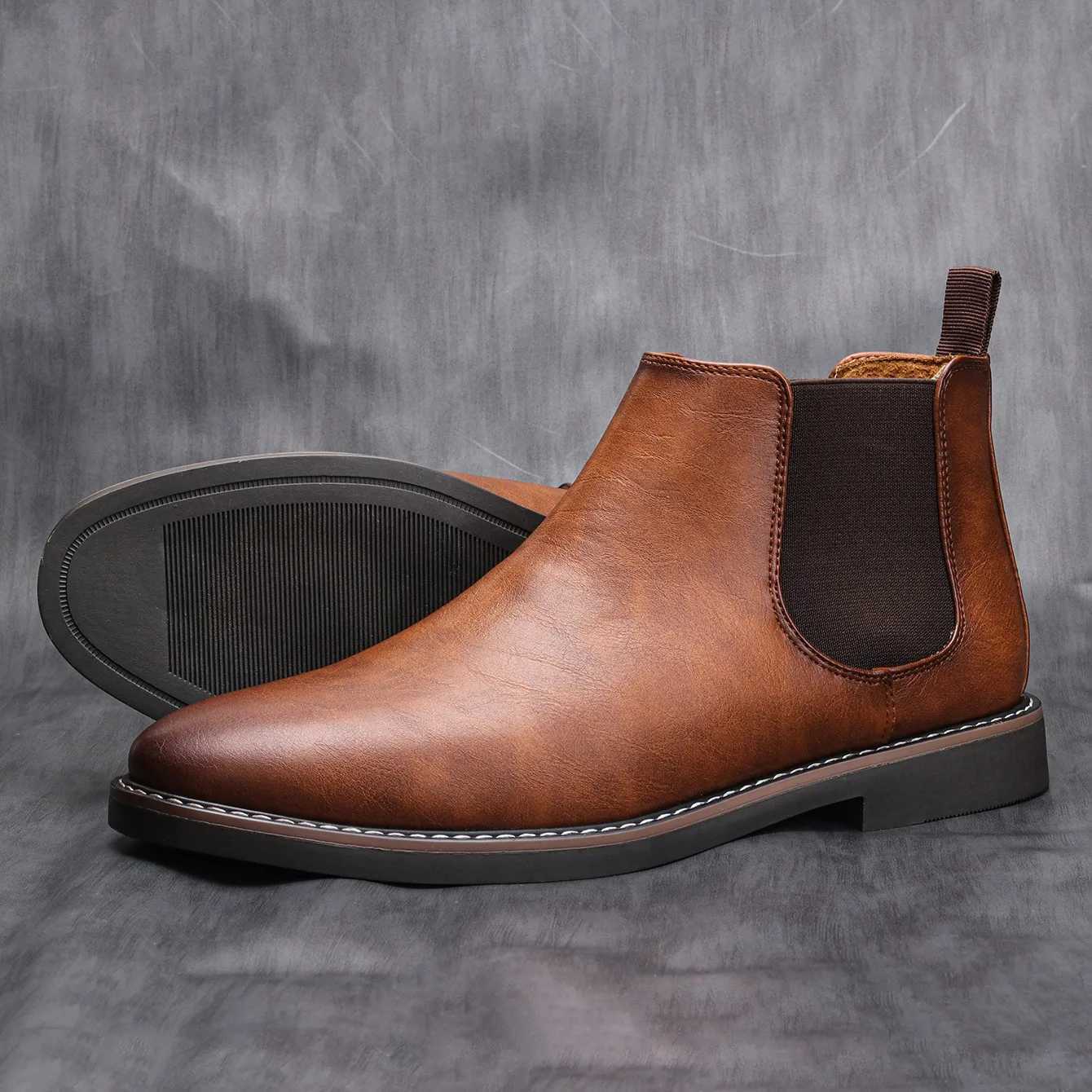 40~46 Men Chelsea Boots Brand Retro Comfortable Fashion Men Boots W250716