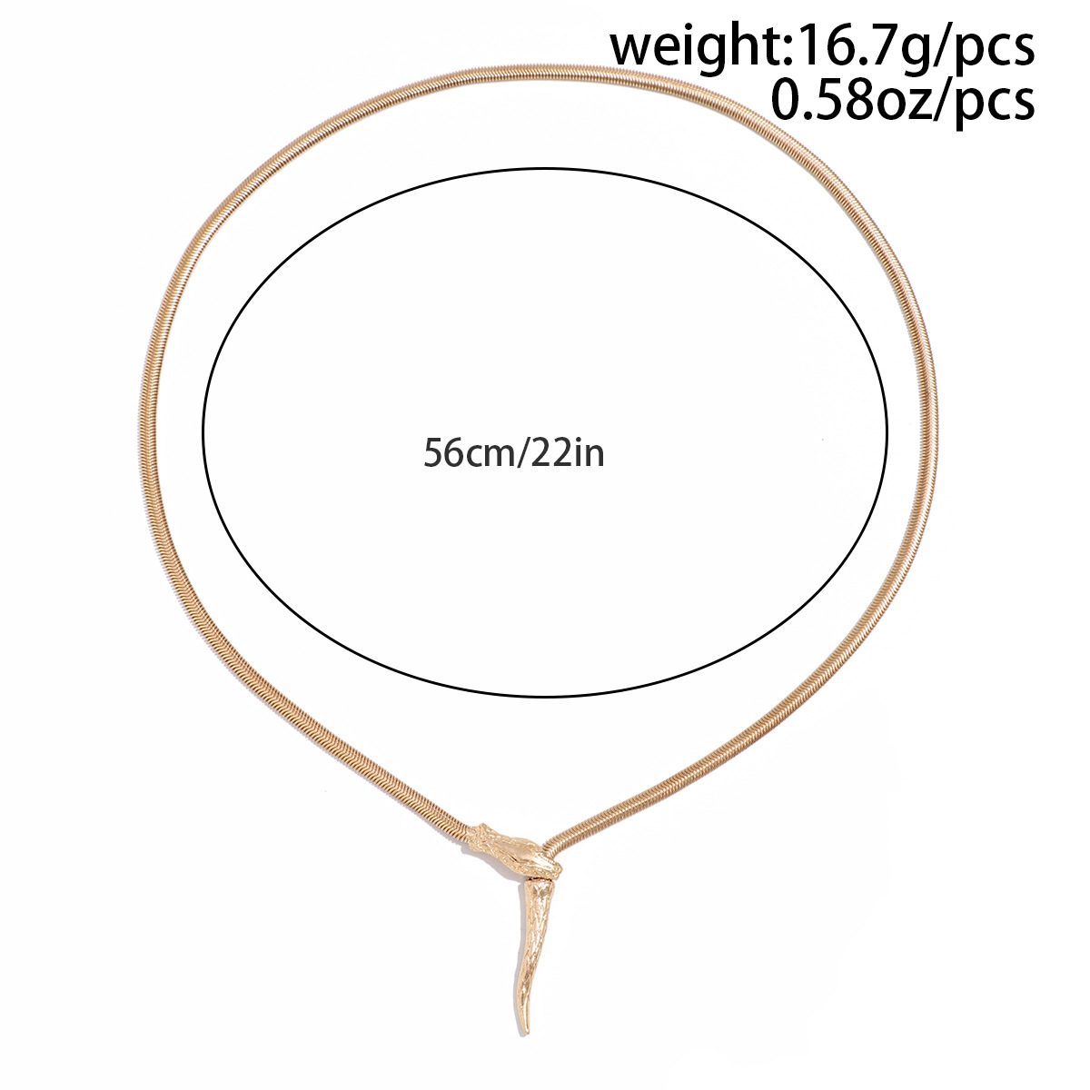 European and American Ornaments Unisex New Snake Head and Tail Serpentine Chain with Individual Alloy Necklace Ornament