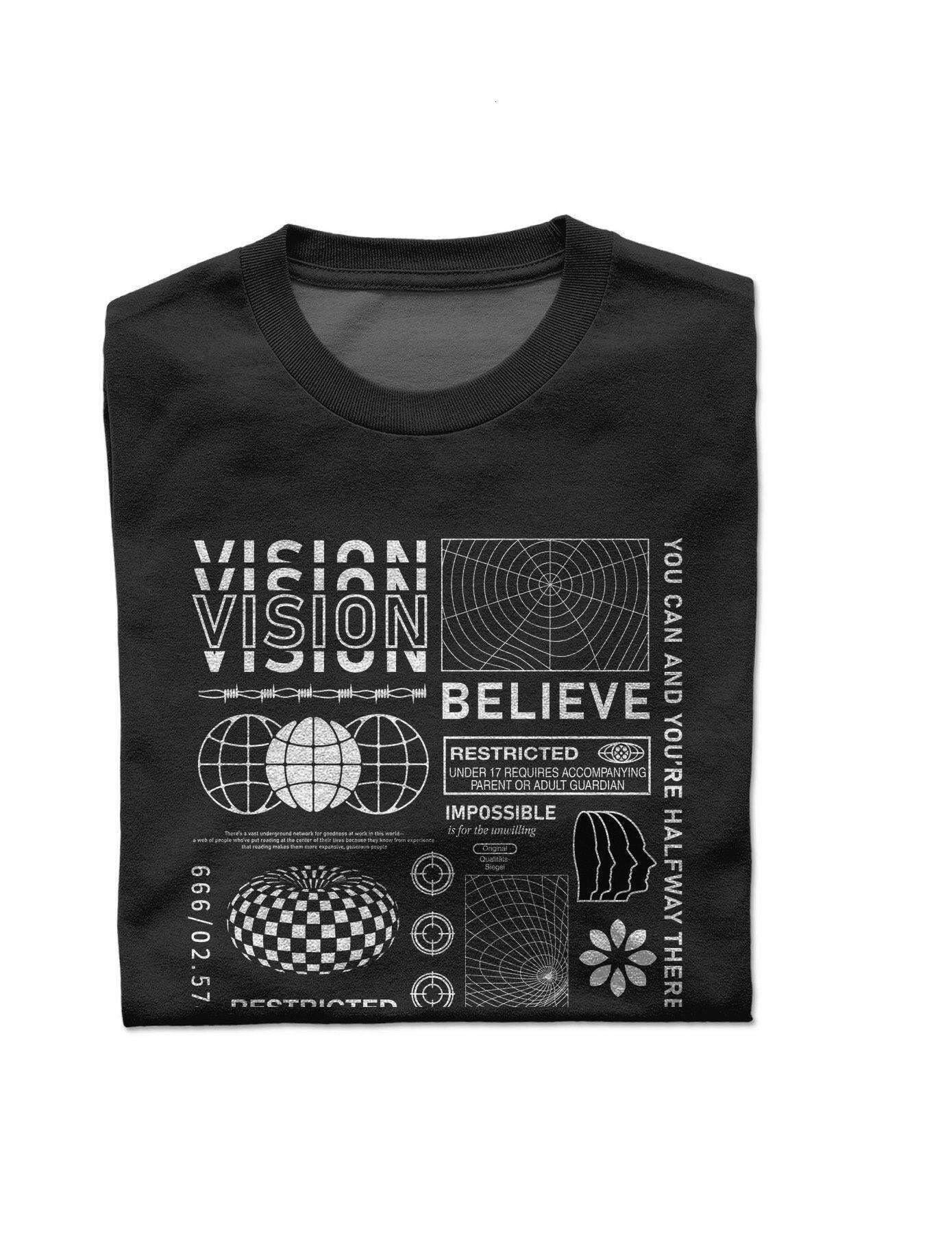 VogueEpoch Short sleeve pattern T Shirts S-3XL Men black Adult text Cotton White Round collar 180g Wed 7a
