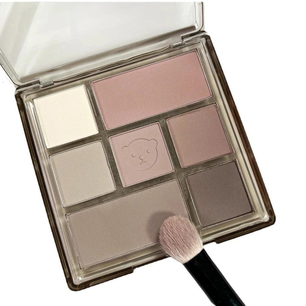 7Color Eye Shadow Tray Low Saturation Palette Full Matte Korean Eye Makeup Pigment Eyeshadow Tray Lasting Eye Makeup Palette 250712