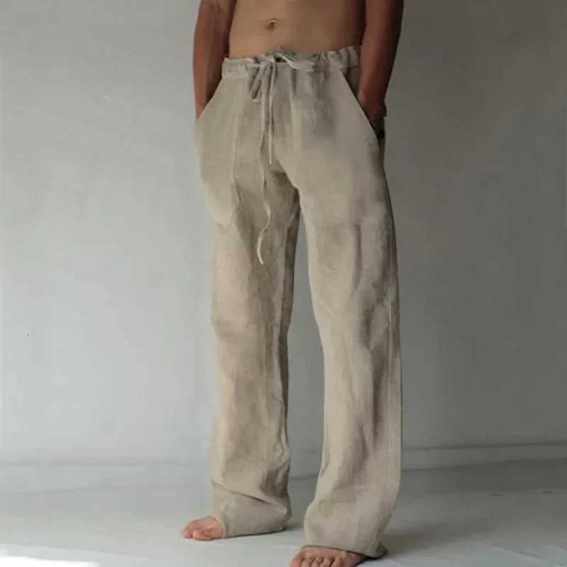 ropa hombre baggy pants Mens Cotton Linen Casual Pants Breathable Trousers Fitness Streetwear Clothing Jogging Autumn Summer y250716