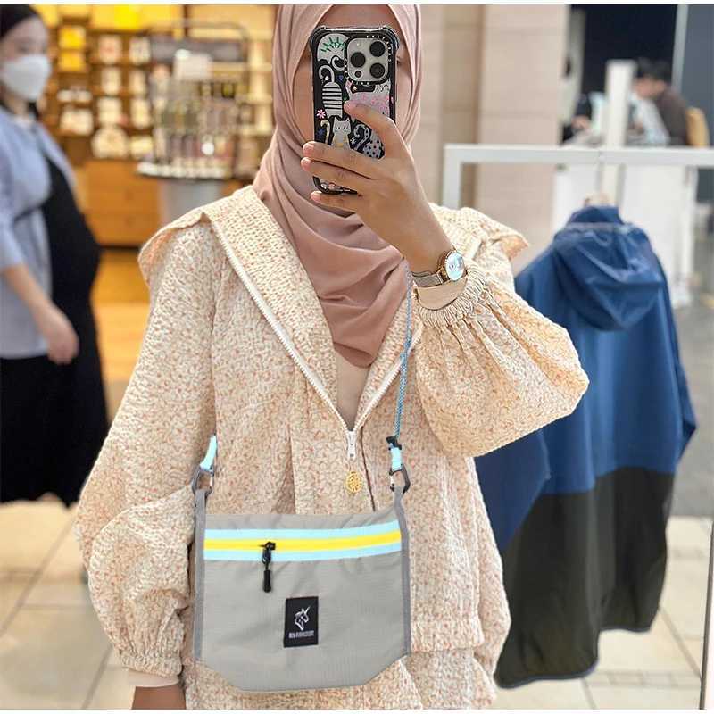 Japan Designer Lightweight Crossbody Bag Brand Waterproof Nylon Niche Contrast Color New Alpaca Bag Outdoor Unisex Messenger Bag