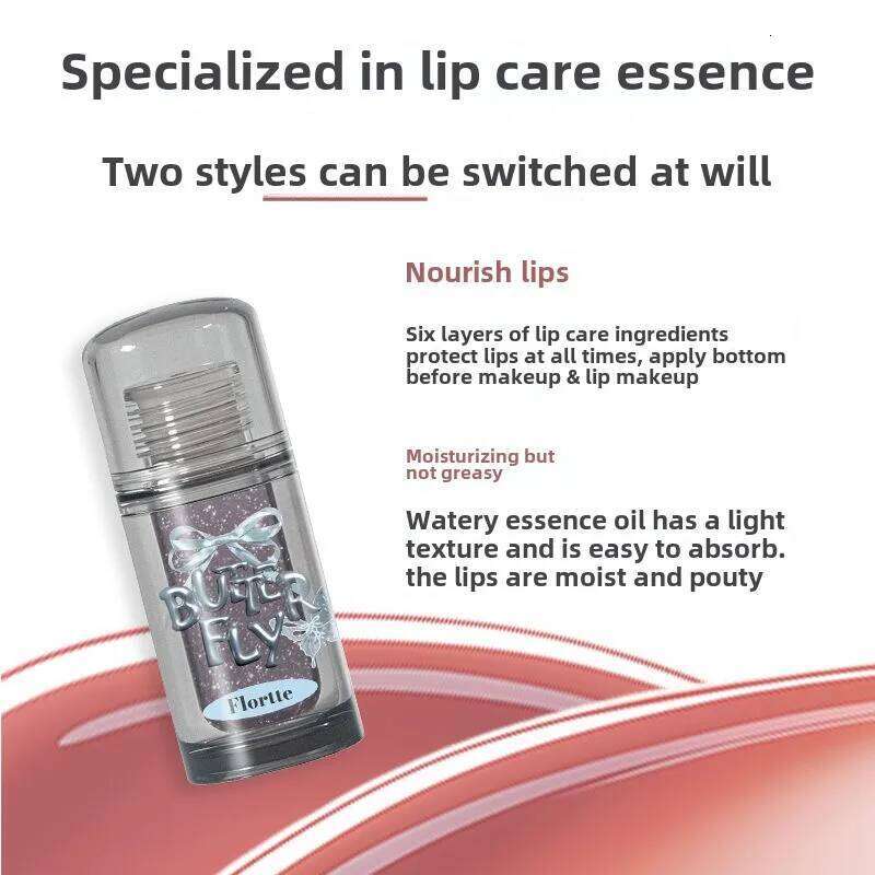 FLORTTE Butterfly Series Honey Mouth Red Glaze Lip Tint Korean Lipgloss Wholesale Makeup Lipstick