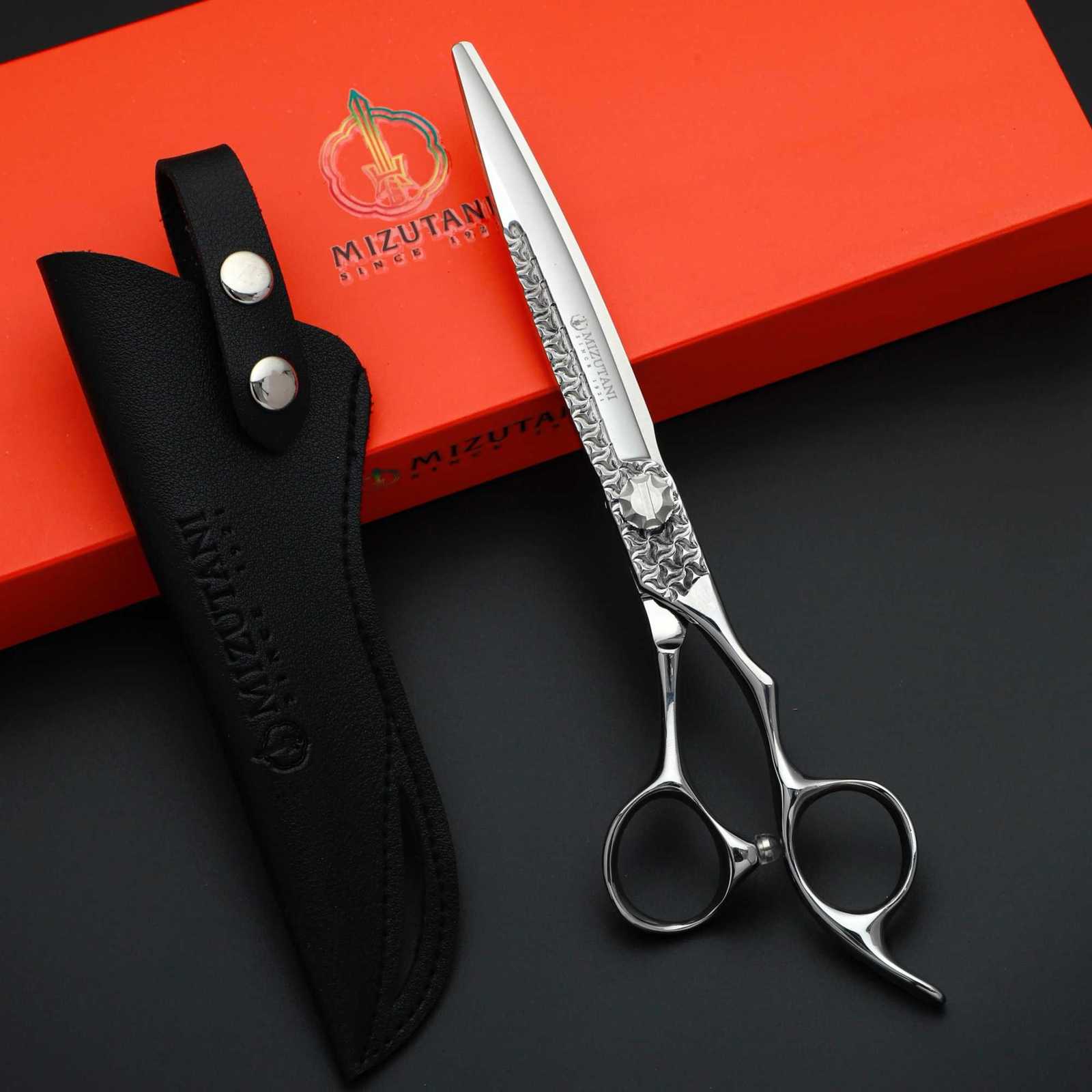 6.0 inch 440C Shui Gu Barber Scissors Thinning Scissors Professional Barber Tools Flat Scissors W250716