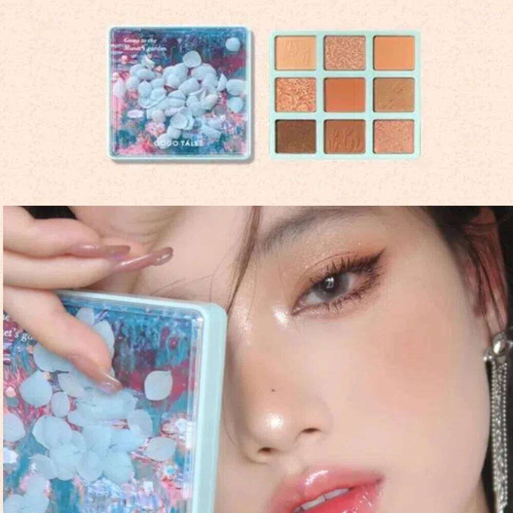 Gogotales 9 Colors Glitter Eyeshadow Palette Shimmer Pearlescent Blush Highlighter Matte Shadow Waterproof Eye Make Up X250716