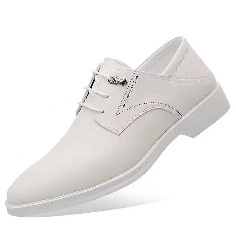 Spring/Summer New Men Shoes Comfy Luxury White Black Men Casual Shoes Lace Up Business Style Dress Shoes Men Loafer Shoes Y250715
