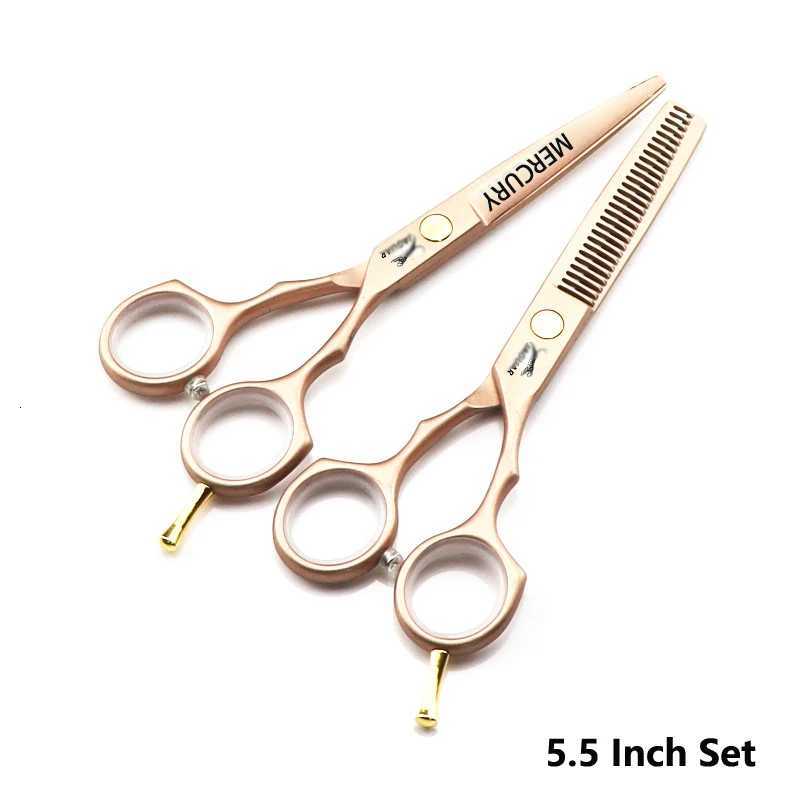 5.5 6.0 Inch Hair Scissors Professional Barber Hairdressing Cutting Thinning Set Reversed Scissors Laser Wire Salon Shears W250716