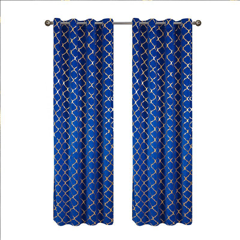 YL-36588 finished curtain flannel gilding curtain Nordic style curtain curtain wholesale