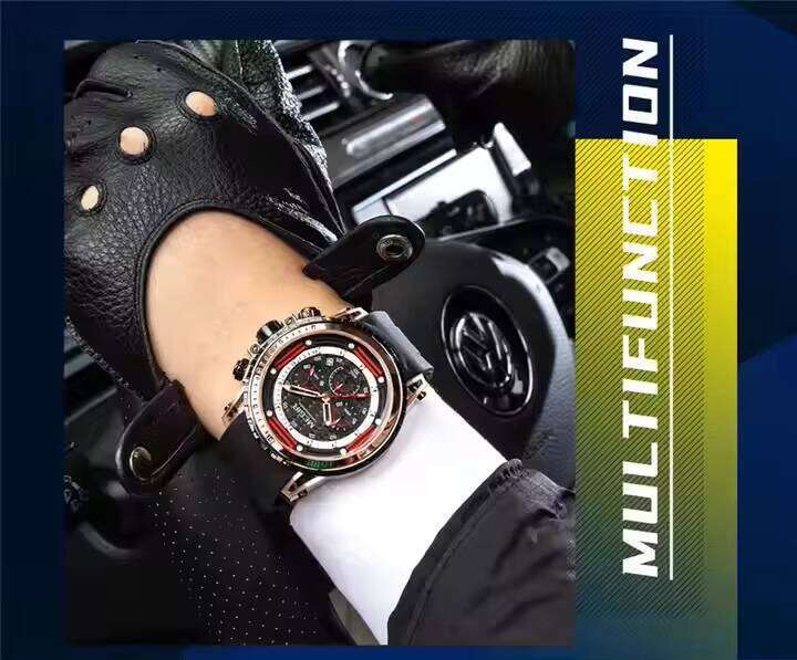 MEGIR 2143 Mens Quartz Solar Watch High Quality 3ATM Waterproof Wrist Watch Date Chronograph Luminous Hands Japan Korea Style