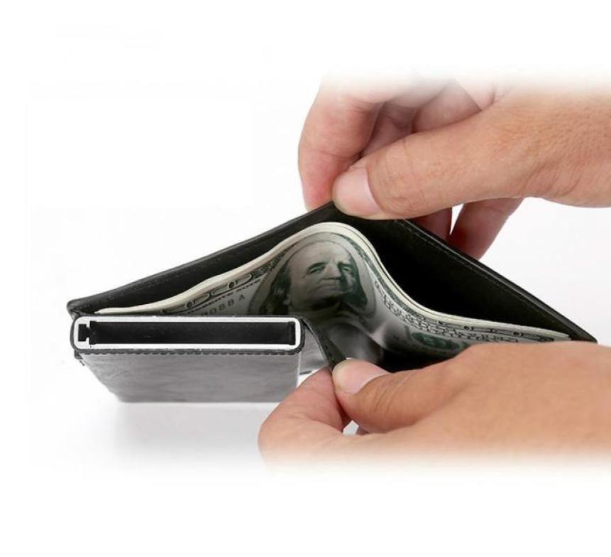 Card Holders Bisi Goro 2022 Unisex Metal Holder With RFID Business Aluminum Id Cash Wallet Money Purse Smart 7 ColorsCard9370207