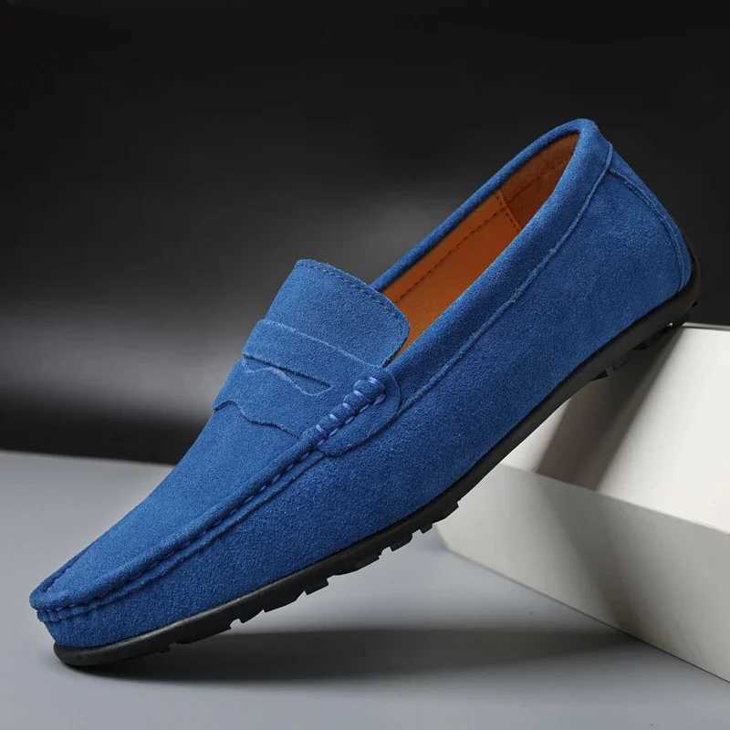 High Quality Leather Men Loafers Slip On Mens Casual Shoes Fashion Flats Male Driving Shoes Moccasins Ten Colors Size 38-47 W250716